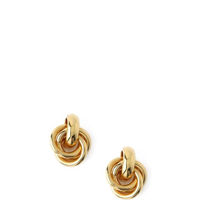Orelia London Jewellery Gold Statement Interlocking Earrings